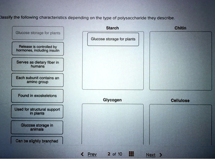 Solved Classify The Following Characteristics Depending On The Type Of