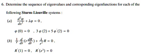 Solved Determine The Sequence Of Eigenvalues And Corresponding