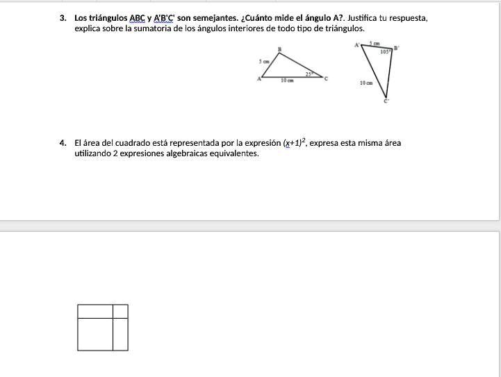 SOLVED Los triángulos ABC y A B C son semejantes Cuánto mide el