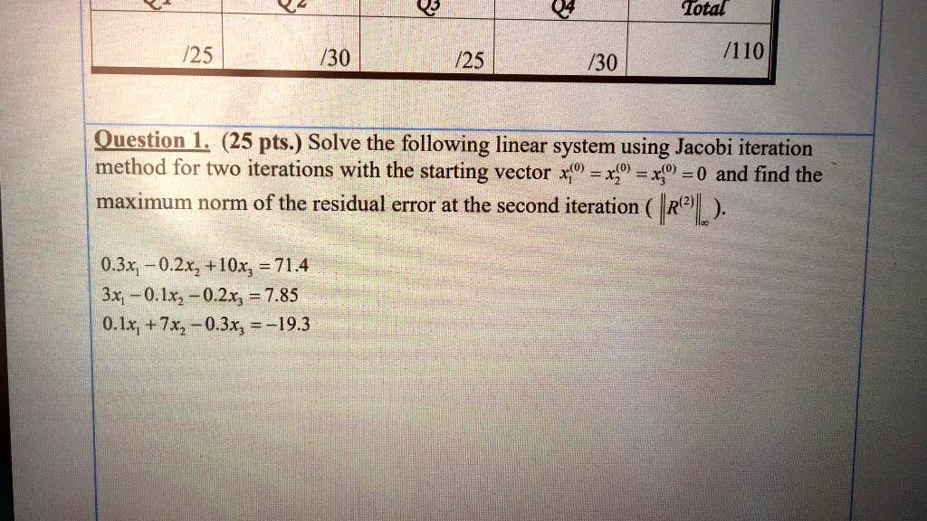 Solved Vd Total Szi Sz Question L Pts Solve The