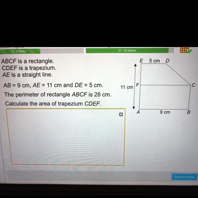 SOLVED Help Me With This Please ABCF Is A Rectangle CDEF