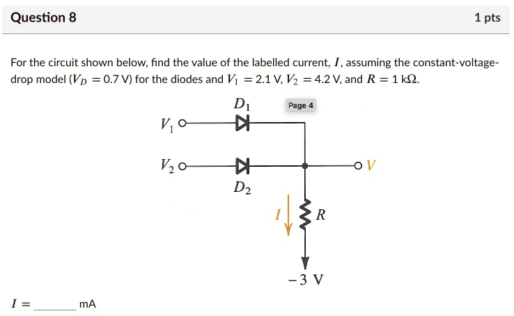 Solved Question Pt For The Circuit Shown Below Find The Value Of