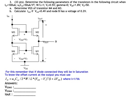 SOLVED Texts S 33 Pts Determine The Transconductance Of The