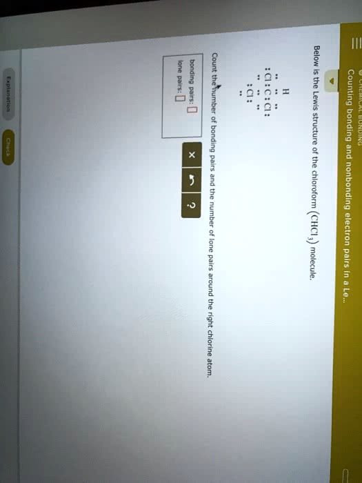 Solved Counting Bonding And Nonbonding Electron Pairs In A Lewis