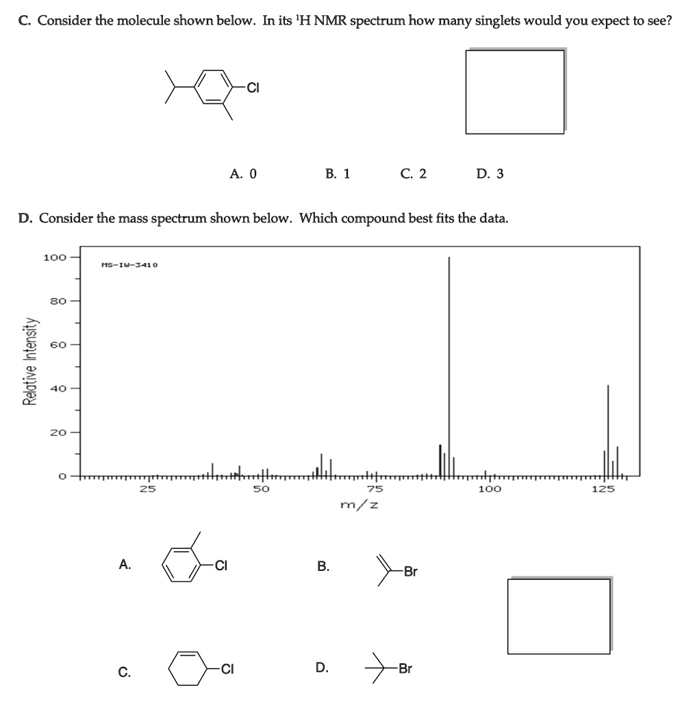 Consider The Molecule Shown Below In Its H Nmr Solvedlib