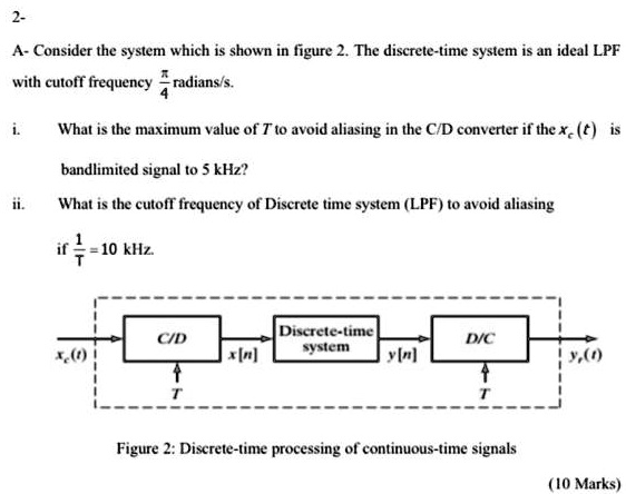 Solved Consider The System Which Is Shown In Figure The Discrete