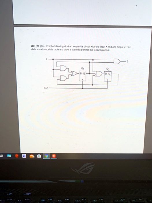 SOLVED Q6 20 Pts For The Following Clocked Sequential Circuit With