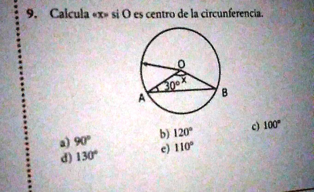 Solved Calcula X Si O Es Centro De La Circunferencia Calcula Exw Si