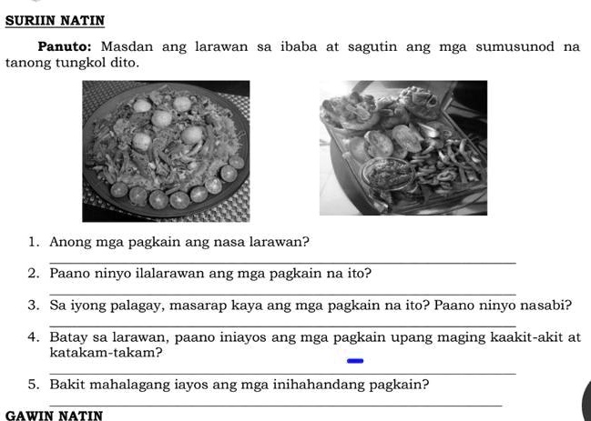 SOLVED Gawain SURIIN NATIN Panuto Masdan Ang Larawan Sa Ibaba At