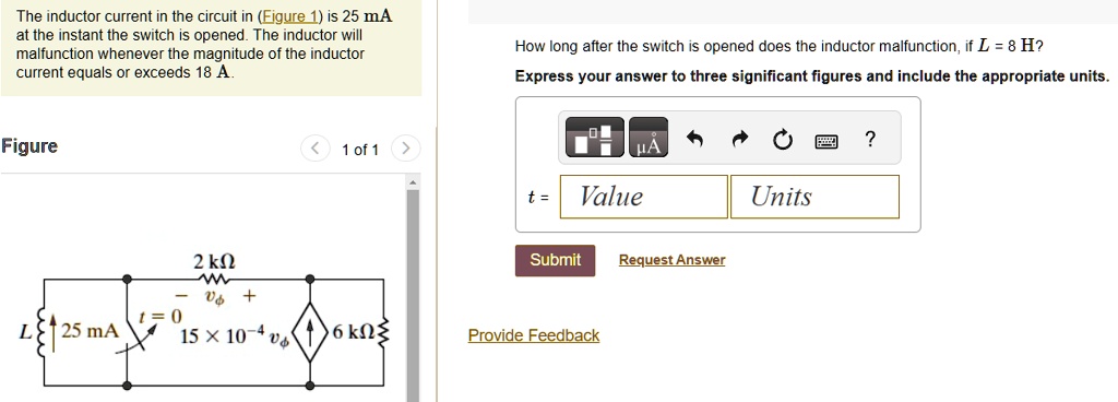 Solved The Inductor Current In The Circuit In Figure Is Ma At