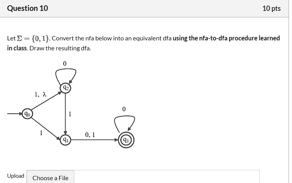 SOLVED Let S 0 1 Convert The NFA Below Into An Equivalent DFA Using