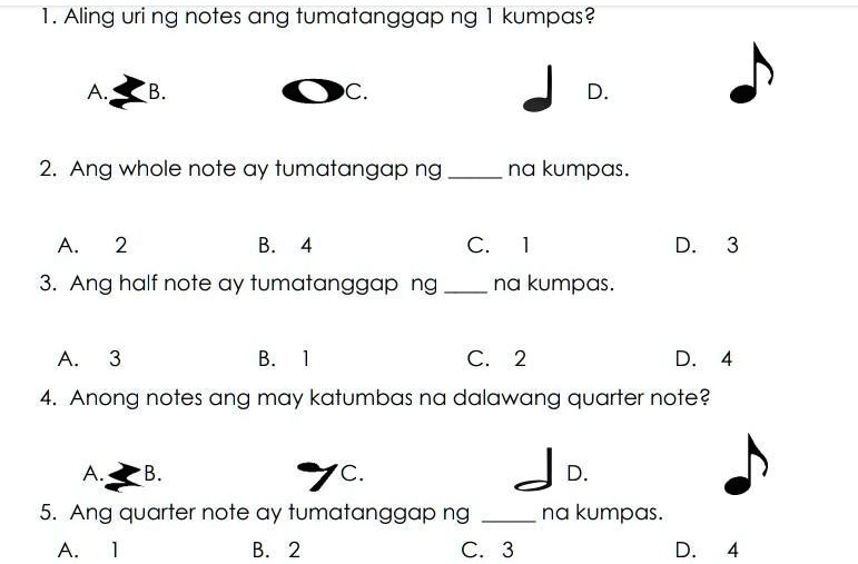 SOLVED Anong Uri Ang Tumatanggap Ng 1 Kumpas Help Po Please Anong