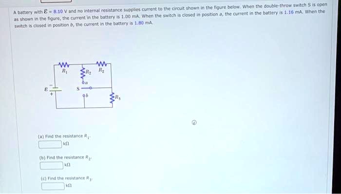 Solved A Battery With V And No Internal Resistance Supplies