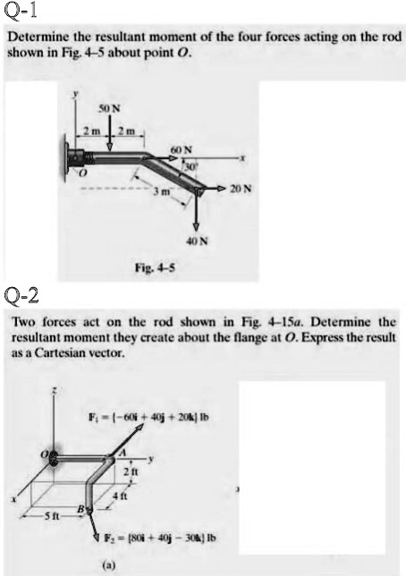 SOLVED Determine The Resultant Moment Of The Four Forces Acting On The