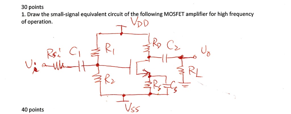 Solved Draw The Small Signal Equivalent Circuit Of The Following