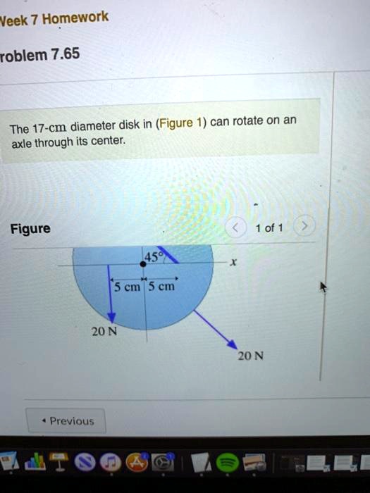 Veek 7 Homework Roblem 765 The 17 Cm Diameter Disk In Figure 1 Can