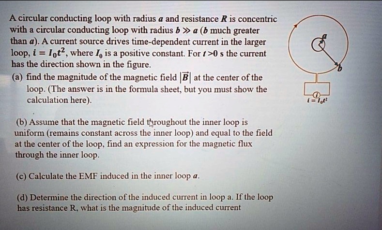 SOLVED Acircular Conducting Loop With Radius And Resistance R Is