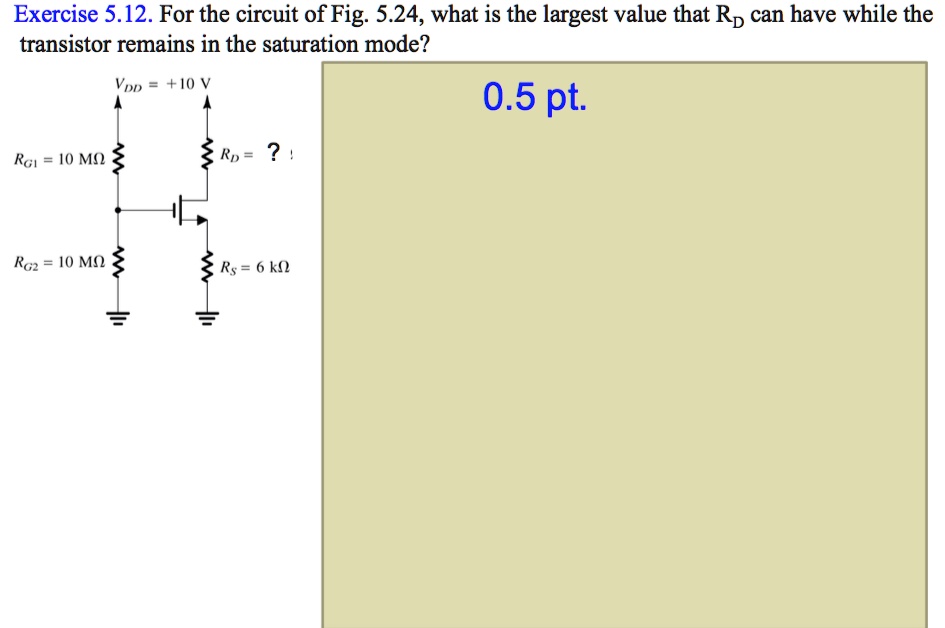 Solved Exercise For The Circuit Of Fig What Is The