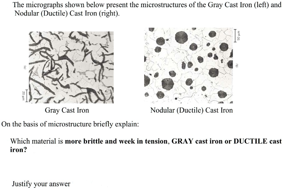 The Micrographs Shown Below Present The Microstructures Of The Gray