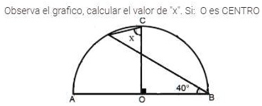 SOLVED Observa El Grafico Calcular El Valor De X Si O Es CENTRO