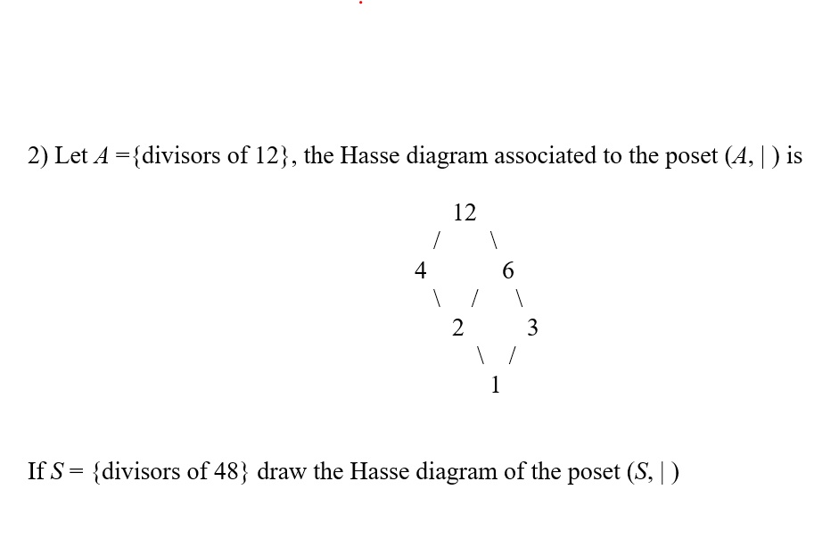 Solved Let A Divisors Of The Hasse Diagram Associated To The