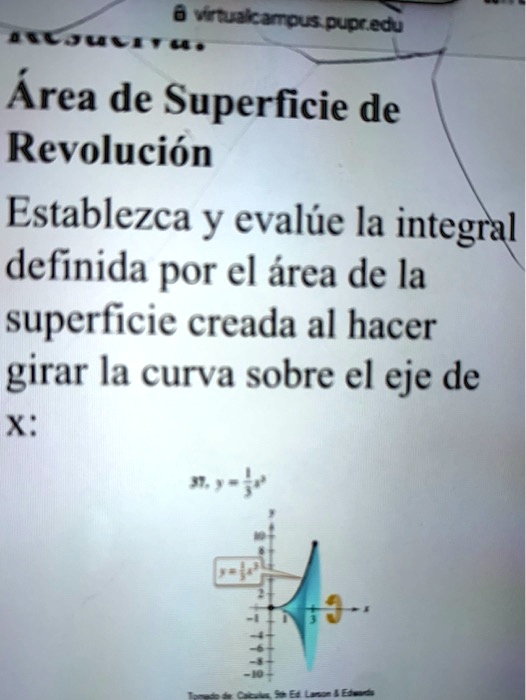 SOLVED Nkaos Dpredl Alju Lte Area De Superficie De Revolucion