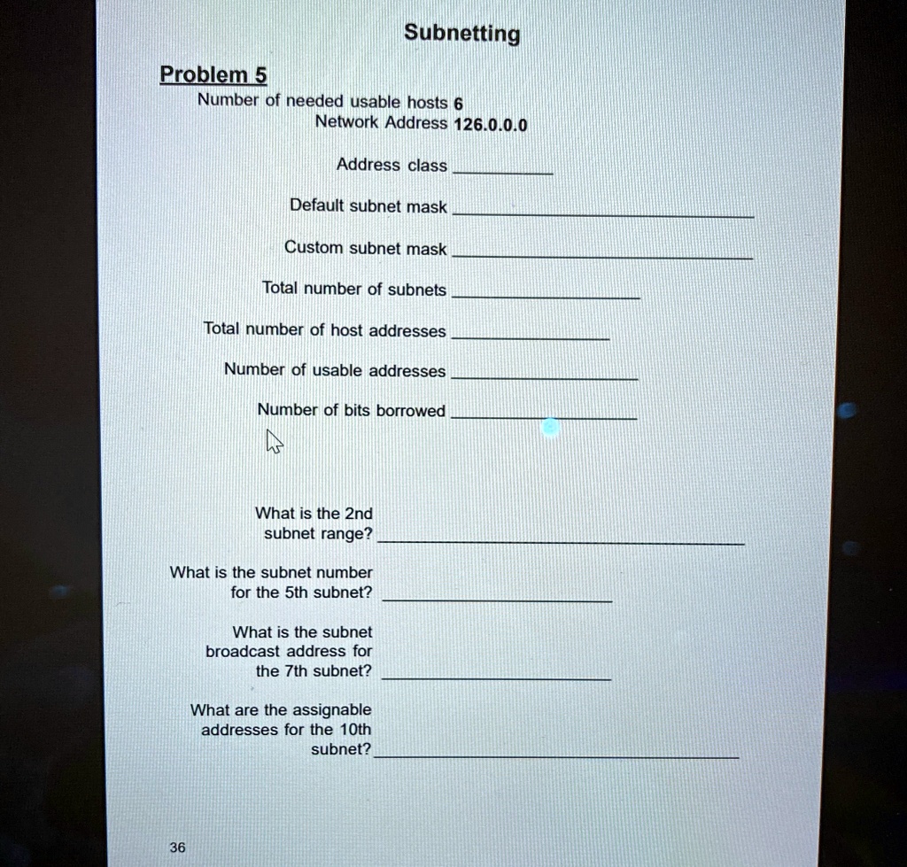 Solved Can You Give Me An Explanation On Subnetting Problem Number