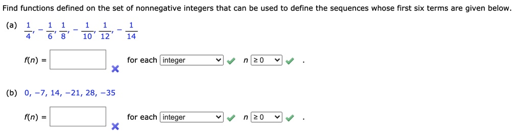 SOLVED Find Functions Defined On The Set Of Nonnegative Integers That