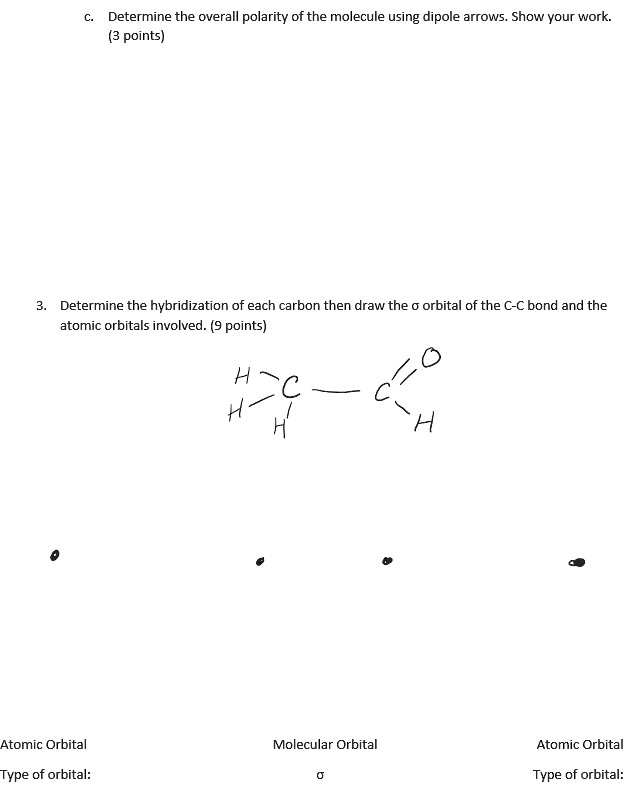 SOLVED Determine The Overall Polarity Of The Molecule Using Dipole