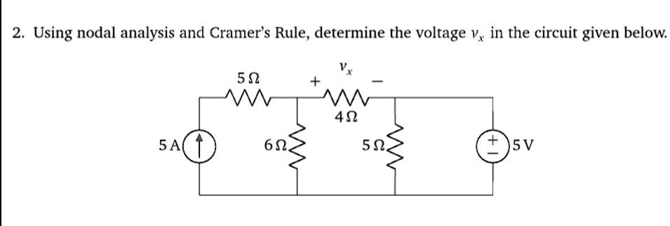 Solved Using Nodal Analysis And Cramer S Rule Determine The