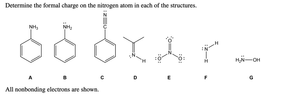 Solved Determine The Formal Charge On The Nitrogen Atom In Each Of The