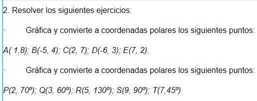 Solved Ayudenme Puntos Y Coordenadas En El Plano Resolver Los