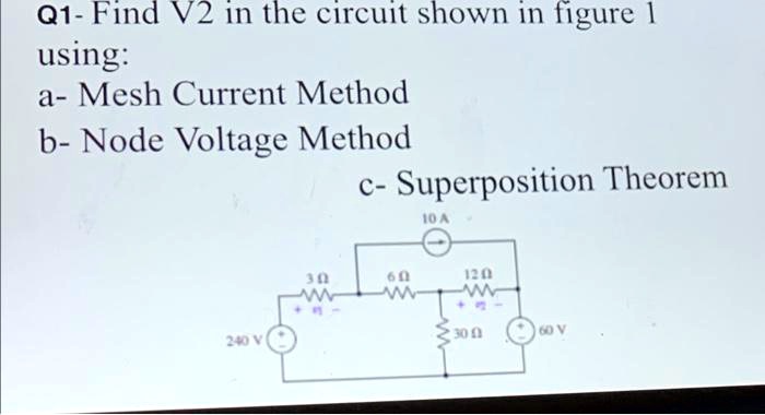 Solved Q Find V In The Circuit Shown In Figure Using A Mesh