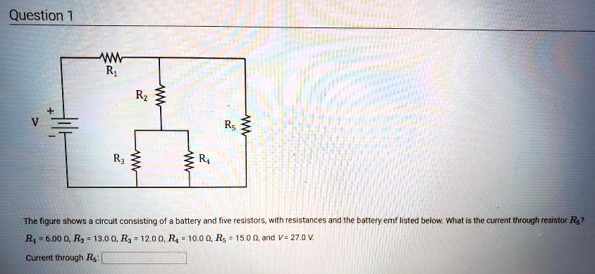 Solved Question Rz The Figure Shows Clrcuit Consisting Of A Battery