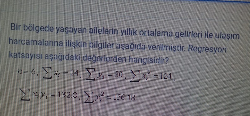 SOLVED Bir bölgede ya ayan ailelerin y llik ortalama gelirleri ile ula