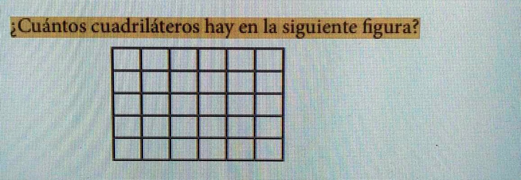 SOLVED Cuántos cuadriláteros hay en la siguiente figura Cuántos