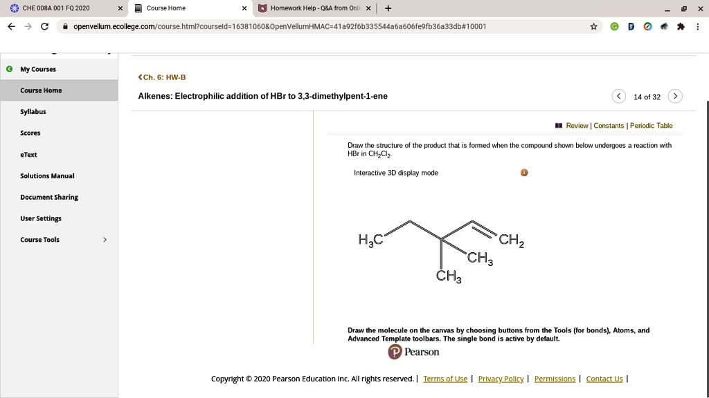 Solved Draw The Structure Of The Product That Is Formed When The