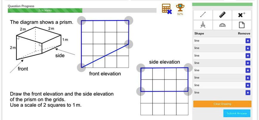 SOLVED The Diagram Shows Prism 5m 2mn Side Elevation 2m 46 OFF