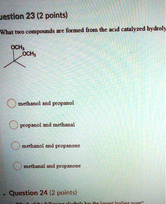 Solved Question Points What Two Compounds Are Formed From The