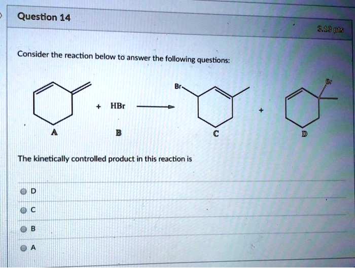 Solved Consider The Reaction Below To Answer The Following Questions