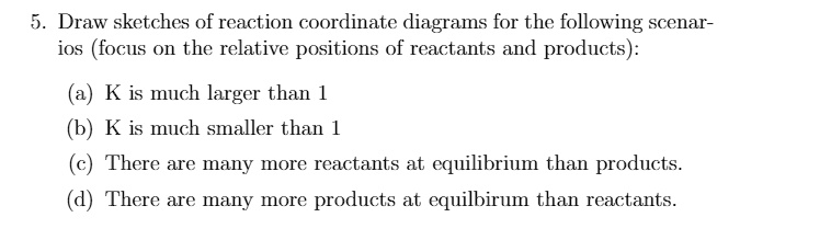 Draw Sketches Of Reaction Coordinate Diagrams For The SolvedLib