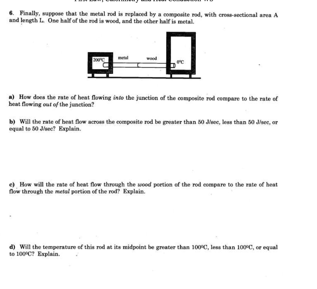 SOLVED Finally Suppose That The Metal Rod Is Replaced By Composite