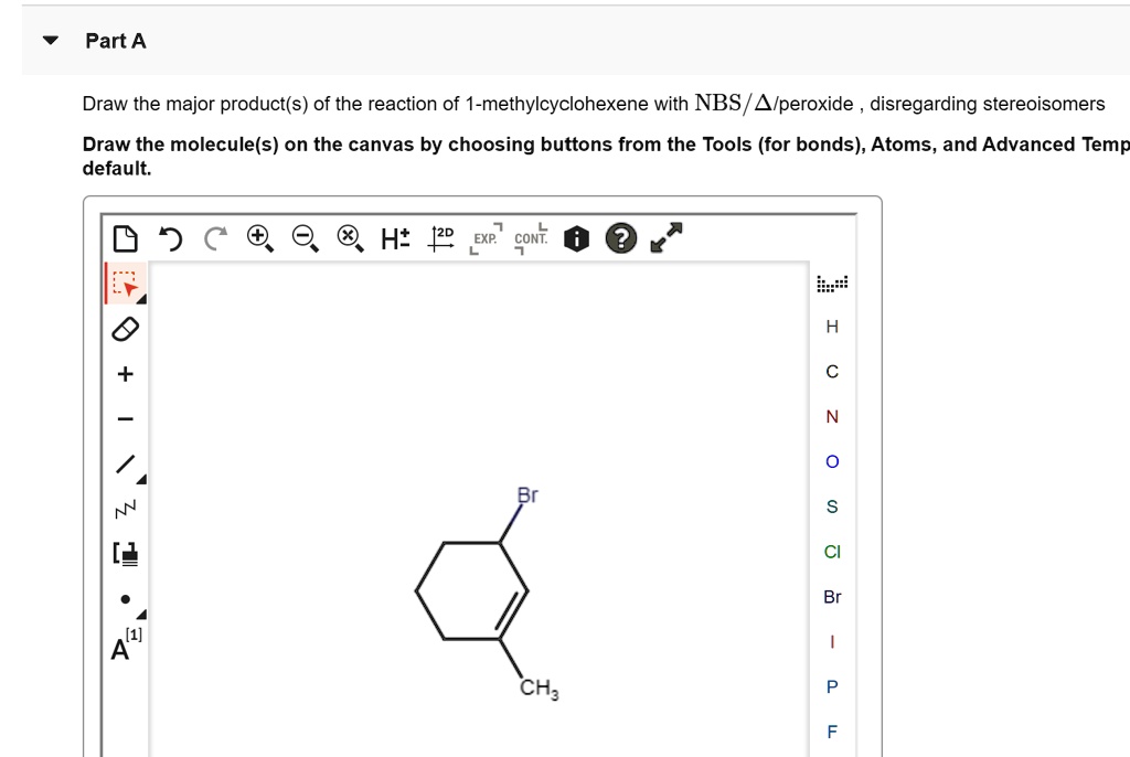 SOLVED Part A Draw The Major Product S Of The Reaction Of 1