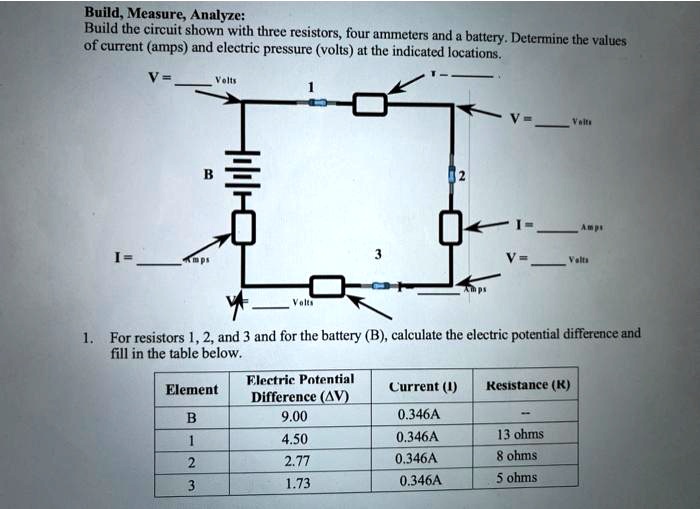 Solved Build Measure Analyze Build The Circuit Shown With Three