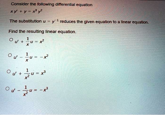 Solved Consider The Following Differential Equation Xy Y Xy The