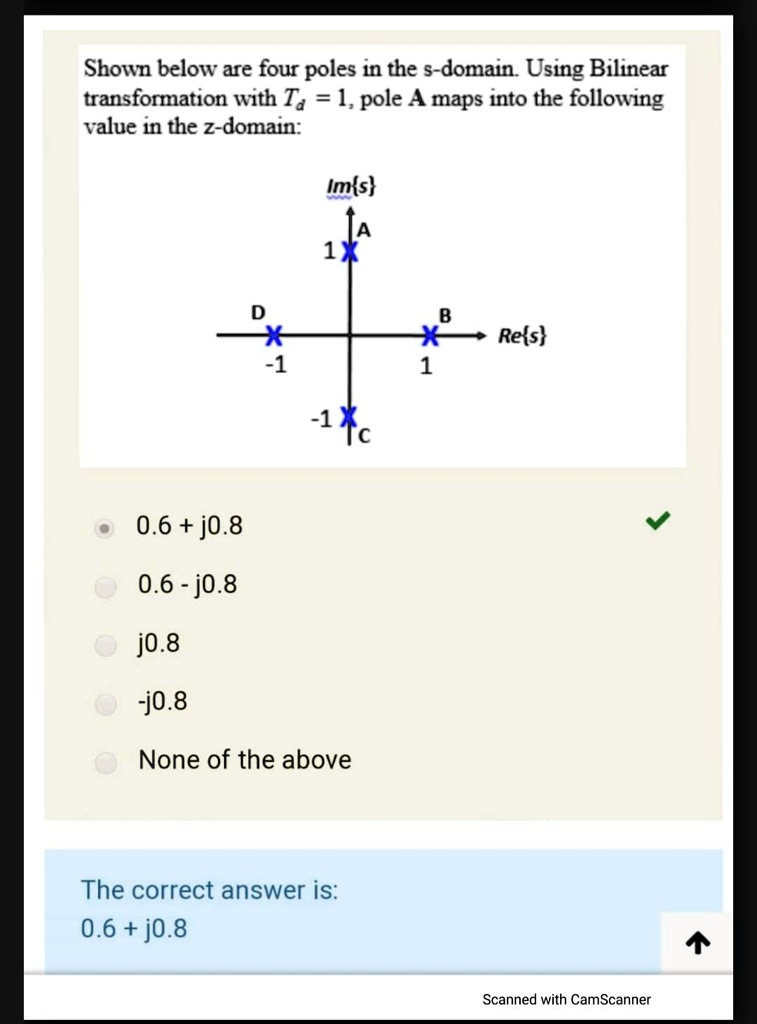 SOLVED Texts Shown Below Are Four Poles In The S Domain Using