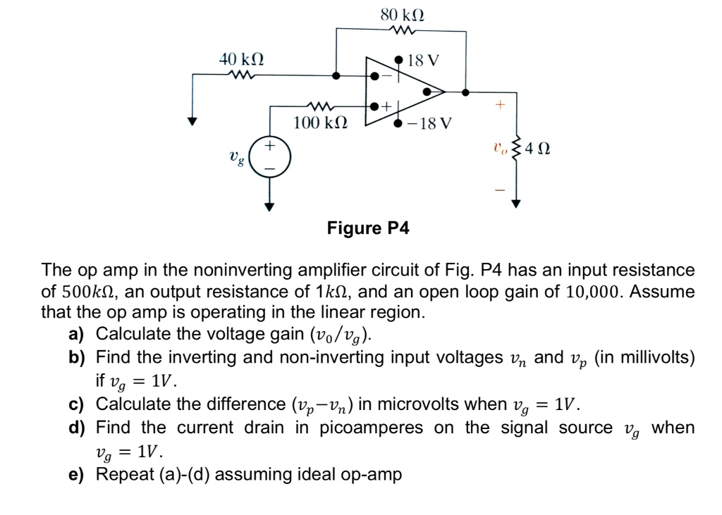 SOLVED 80 KO WW 40 KQ WW 18 V WW 100 KO 18V 40 Figure P4 The Op In