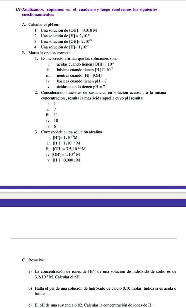 Solved Pueden Ayudar Porfaa Quimica Ph Iii Analizamos Copiamos