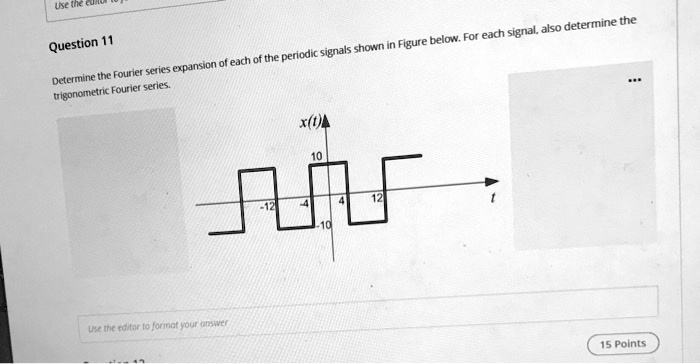 SOLVED Use The Ed Question 11 Determine The Fourier Series Expansion