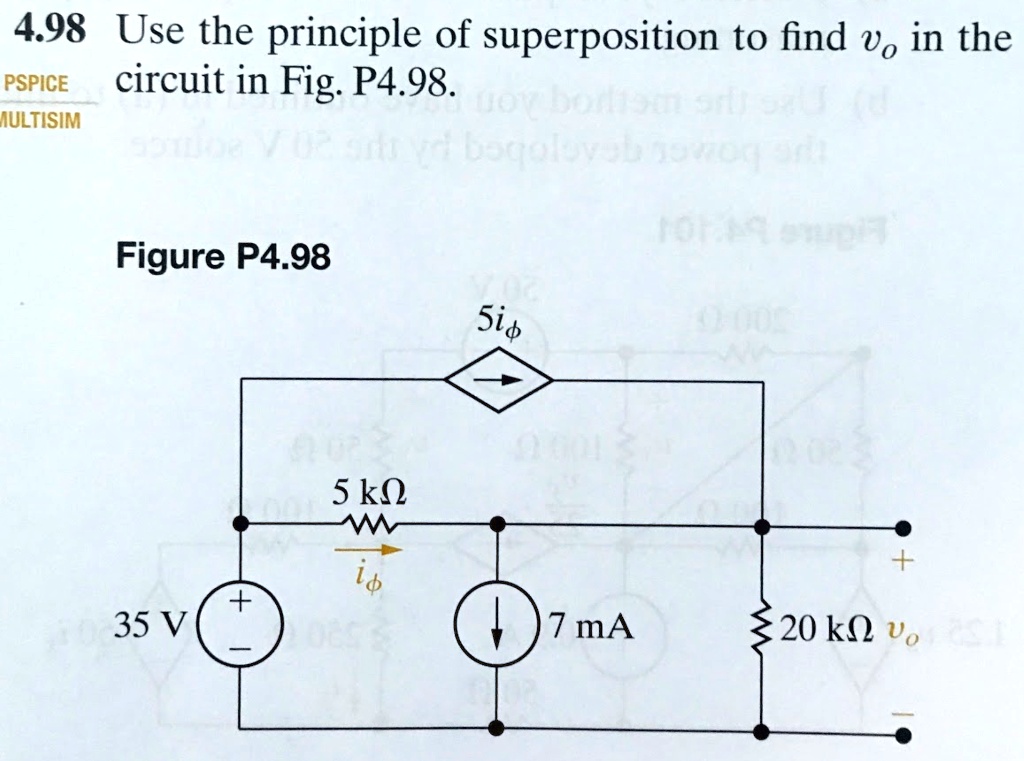 SOLVED Use The Principle Of Superposition To Find Vo In The PSPICE